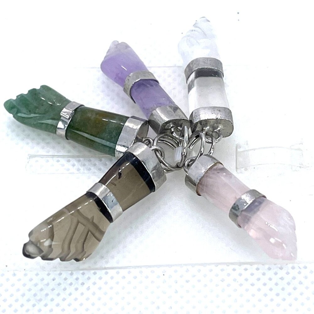 Retired Chloe Laclau Rio 5 Gemstone Figa Pendant Set 2008 Deadstock NWT Brazil - Picture 8 of 12
